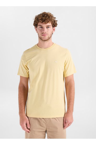 Dockers Sarı Erkek Slim Fit Logo Baskılı %100 Pamuk T-Shirt A3143-30
