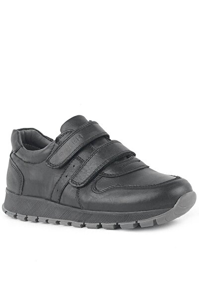 OrtopedikAL Rakerplus 3750-S1 100% Leather Velcro Black Sneaker Kids Sports S...
