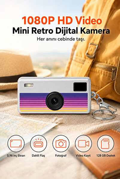 Ayers Mini Retro G6 Thumb Dijital Kamera 1080P HD Video Kayıtlı, 0.96 İnç Ekr...