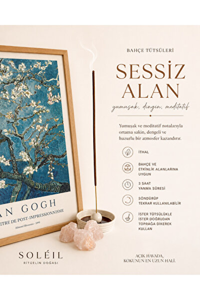 Sessiz Alan Bahçe Tütsüsü – Uzun Çubuk Tütsü, 3 Saate Kadar Yanma, 1 Adet