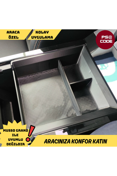 psa code Ssangyong KGM MUSSO EV Orta Konsol Düzenleyici-Organizer