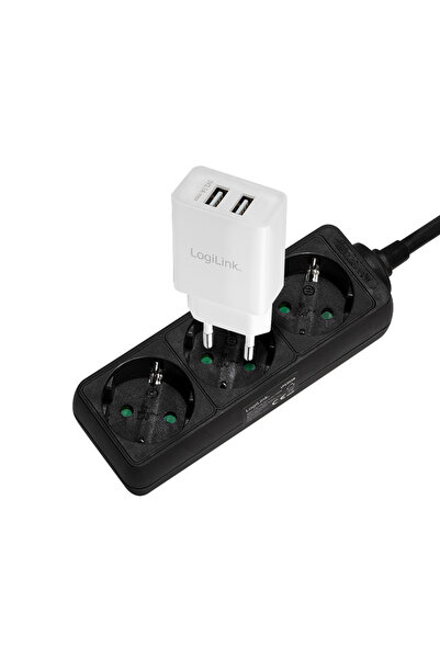 LogiLink PRELUNGITOR LOGILINK, Schuko x 3, cablu 3G 1.5mm2, 230 V/16 A, 50 Hz...