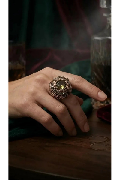 Dorvina Bronze Women's Ring Authentic Copper Jewelry Zultanite Stone Haremin ...