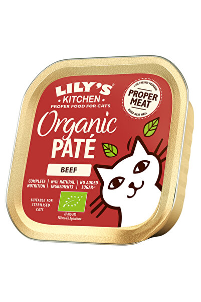 Brit Care Lily's Kitchen Cat Οργανικό Πατέ Μοσχάρι για Ενήλικες Γάτες 85 g