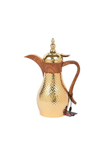 genari 181763-181757-181960 - ترمس قهوة كارولين 600 مل - ذهبي خشبي