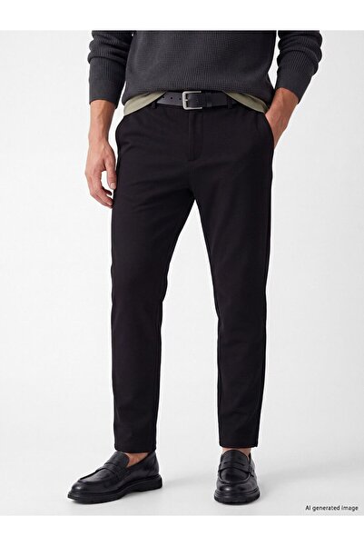 LC Waikiki Lcw Vision Black Slim Fit Gabardine Men's Trousers