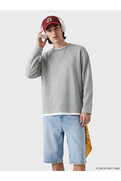 LC Waikiki Peak New Season Crew Neck Men's Sweatshirt