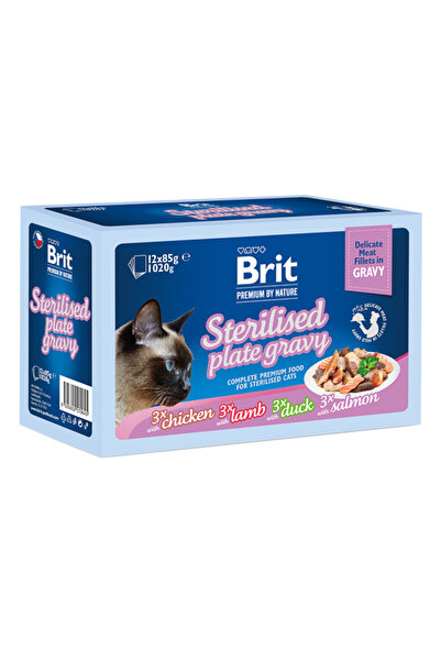 Brit Care Brit Premium by Nature Cat Delicate Fillets în Sos, Farfurie Famili...