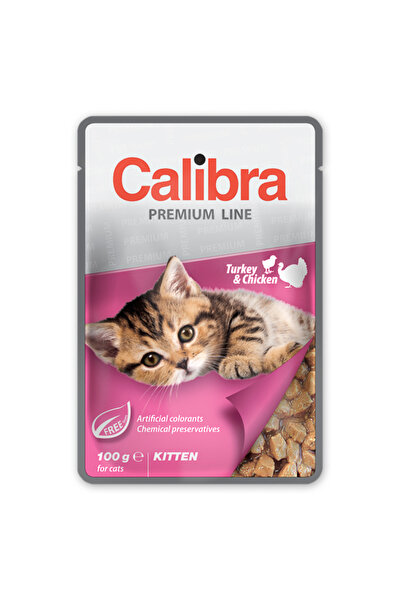 Brit Care Calibra Cat Pouch Premium Line Kitten Turkey & Chicken 100 g