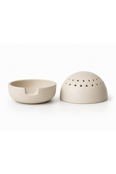 SEGOU El Yapımı Stoneware Seramik Tütsülük ve Küllük – Krem