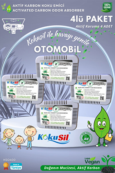 Otomobil-Araba, Oto ve Kamyon Koku Giderici Koku Emici 4 lü Paket