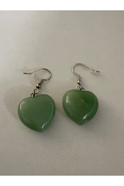gemsartdeco Aventurine Heart Natural Stone Earrings