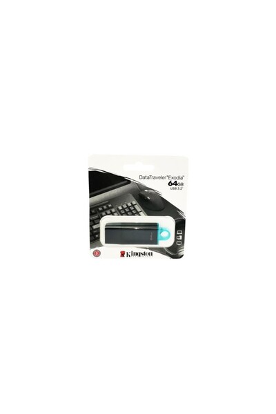 Kingston Memorie USB 3.2 / 3.1 / 3.0 / 2.0 Kingston, 64GB, DataTraveler, Blac...