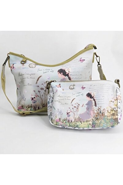 Sweet Candy Synthetic Shoulder Bag with Doll + Extra Crossbody Bag for Women