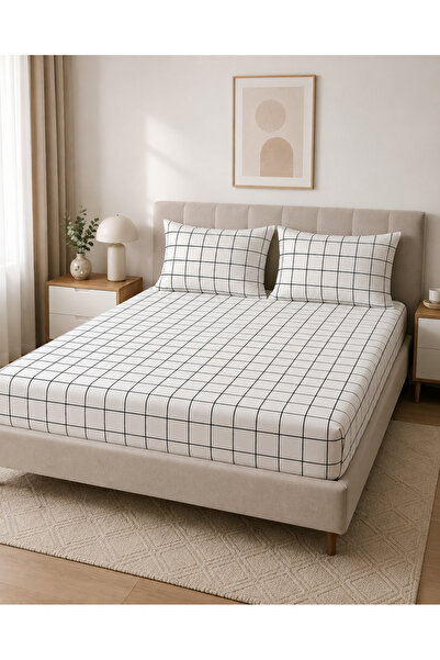 H&F Trendline King Size Double Elastic Sheet Set 180X200 cm + 2 Pieces 50X70 ...