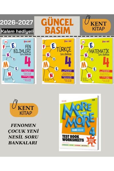 Fenomen Yayıncılık Fenomen çocuk 4.Sınıf Matematik - Fen - Türkçe - İngilizce...