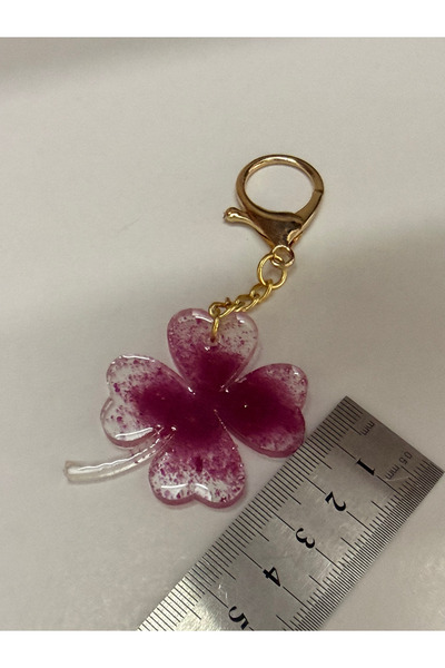 gemsartdeco Zinobar Cinnebar Natural Stone Epoxy Lucky Ladybird Keychain (Made from Real Zinobar Stone Powder)