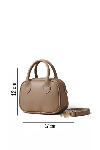 BACHUS Mini Hand and Shoulder Bag with Fular Detail in Faux Leather