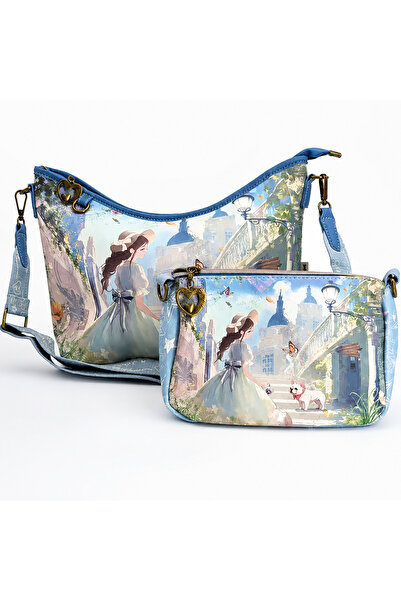 Sweet Candy Synthetic Shoulder Bag with Doll + Extra Crossbody Bag for Women