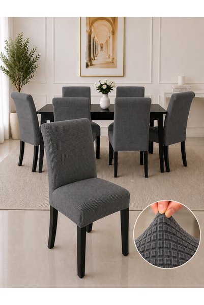 delfin HomeRoy Set 6 Huse Scaune Universale Supra - Elastice Set 6 bucăți