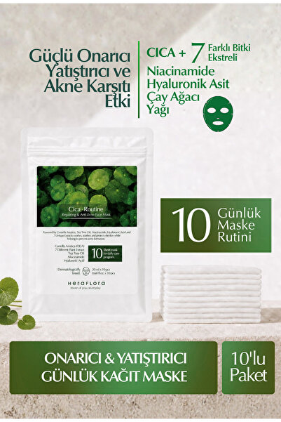 Heraflora Cica Routine Onarıcı, Yatıştırıcı, Kızarıklık ve Akne Karşıtı Günlü...