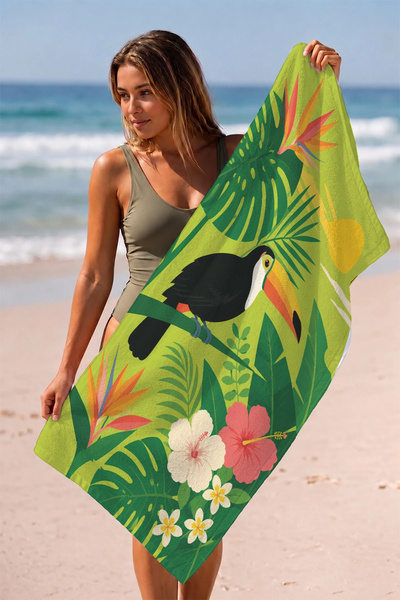 Valerine Life Beach Towel 70X140Cm Pool Spa Sauna Sports Cotton Absorbent Tro...