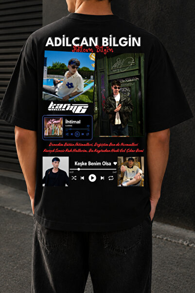 shidumanlar KARM6 Adilcan Bilgin Unisex T-shirt Özel Tasarım Baskılı Oversize...