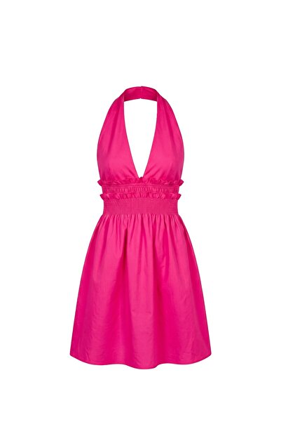 Havoş Fuchsia Gipeli Backless Dress