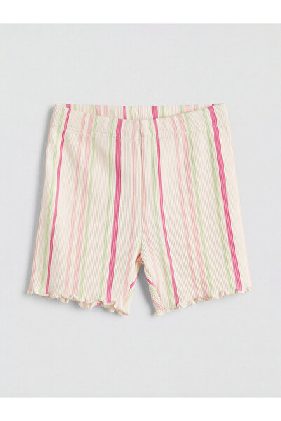LC Waikiki Nevavm Striped Baby Girl Shorts with a Difference