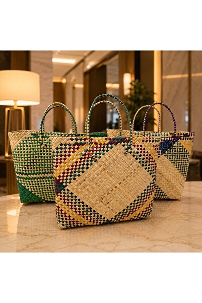AFLM Crafts Women's Handwoven Bayong Bag – Assorted Colors, Large – Alisha