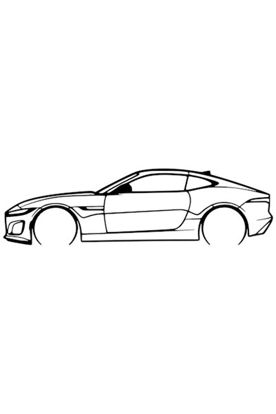 OEM 2021 Jaguar F-Type P300 Decorație – Siluetă 3D, design auto minimalist
