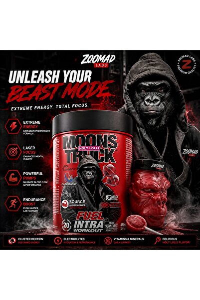 ZOOMAD Labs MOONSTRUCK II Fuel INTRA-ENTRENO Glutamin Creatine Amino 460 gr