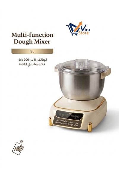 Generic Brand عجانة ومخلط عجين متعدد الوظائف 900 واط 900W ستانلس ستيل مقاوم ل...