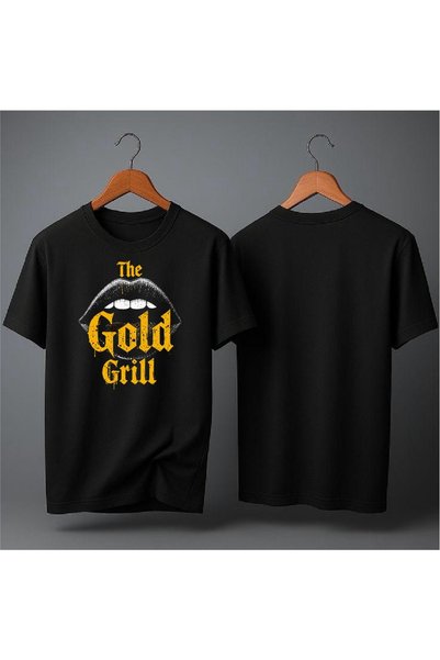 EFEVRA The Gold Grill Printed Oversized T-Shirt