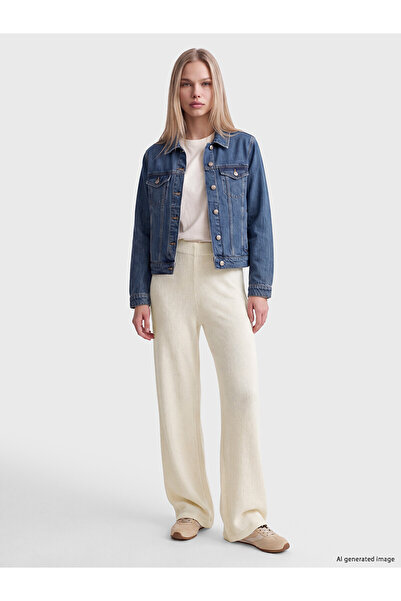 LC Waikiki Nevavm Women's Crepe Trousers with Elastic Waist