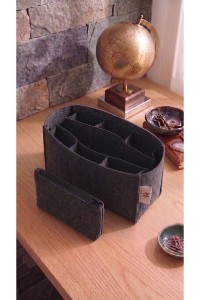 MARJİNAL W CLUB Six Compartment Clutch Cantali Organizer Smoky Color 28 X 15 X 12 Dimensions (Length X Height X Width)