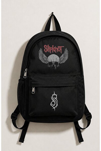 Fuddy Moda Unisex Slipknot Logo Printed Backpack, Rock Band Themed School Bag