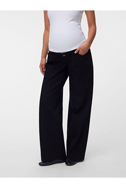 Mama Licious Umstandsjeans mit weitem Bein Weiter Beinschnitt Mittlere Taille...