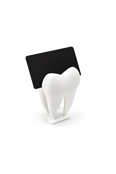 OEM Suport pentru cărți de vizită, design dinte molar, plastic, alb