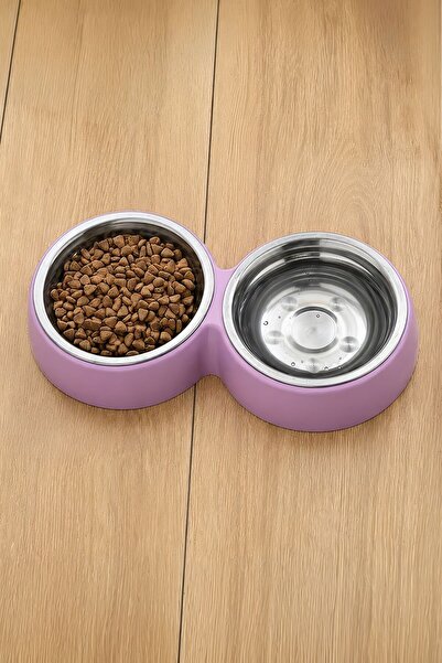 Weather Forecast 600 ml Çelik Kaplı ve Plastik Mor Kaymaz Taban Kedi Köpek Ma...