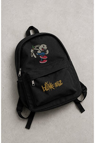 Fuddy Moda Unisex Blink-182 Printed Backpack, Rock Band Themed School Bag
