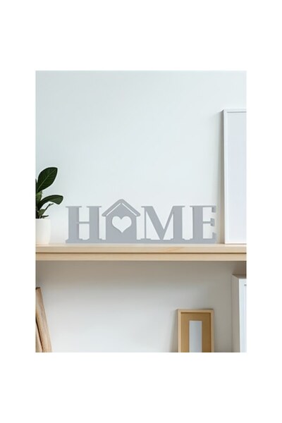 OEM Obiect decorativ „Home” pentru birou și casă 18,5 x 5,5 cm, Alb