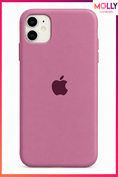 Molly iPhone 11 İçin Rozalin Lansman Soft İçi Kadife Mat Silikon Kılıf