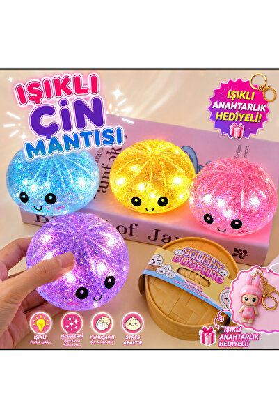 Çin Mantısı Squishy (Işıklı ve Hediyeli)
