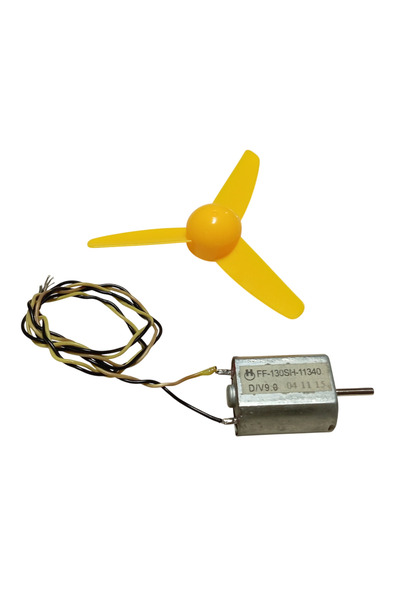 Devre Dünyası 30cm Kablo Lehimli DC 3-9V Pervaneli Fan Motoru Hobi Proje Elektrik Deney Kablolu Motor Pervane Seti