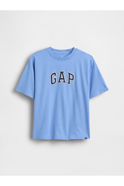 GAP Erkek Çocuk Açık Mavi Arch Logo T-Shirt
