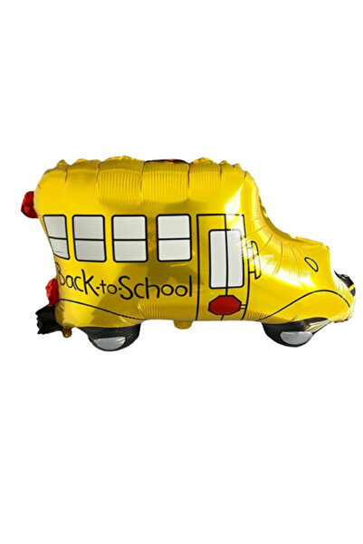 Toybox Back To School Schoolbus Foil Balloon, Party Decoration, 70x48 cm