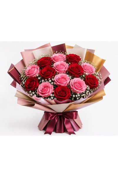 Crescent Flowers 7Red7PinkRoseBq