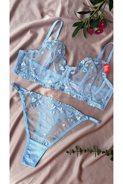 Lady's First Büyük Beden C Kap Dantelli Bralet Takım
