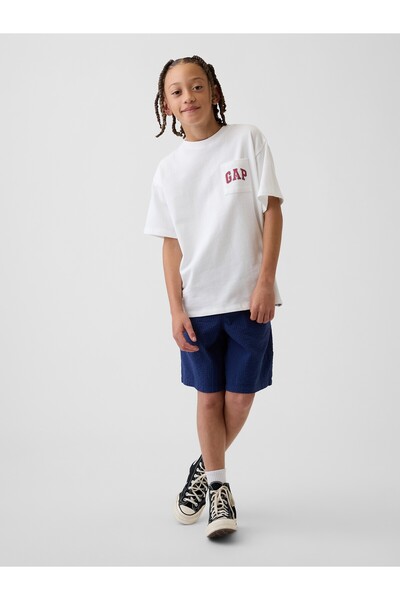 GAP Erkek Çocuk Lacivert Relaxed Easy Bermuda Şort